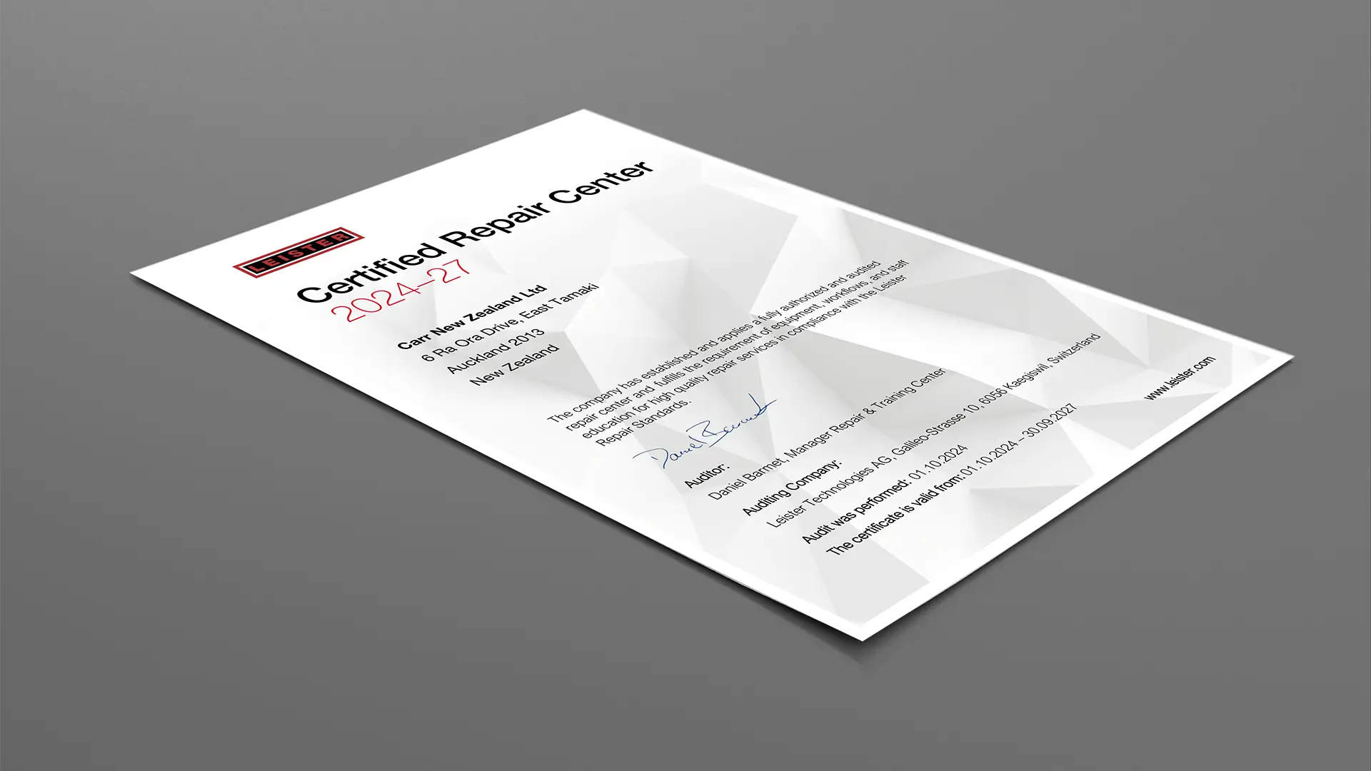 leister certified repair center